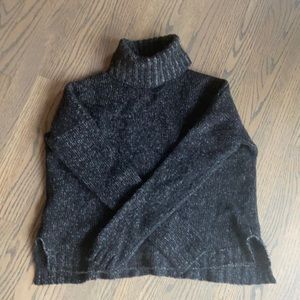 Vince Wool Cashmere Blend Cropped Turtleneck Sweater